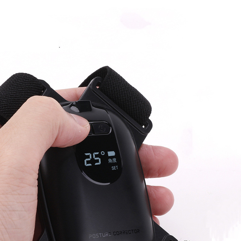 Smart posture trainer digital angle control close-up