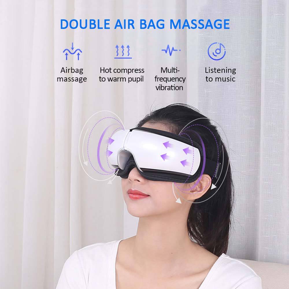 Electric eye massager with heat and air compression