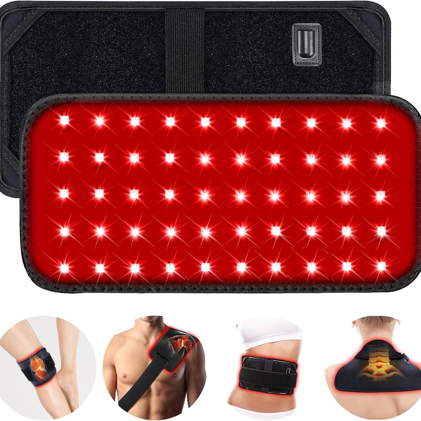 Portable red light therapy belt application options