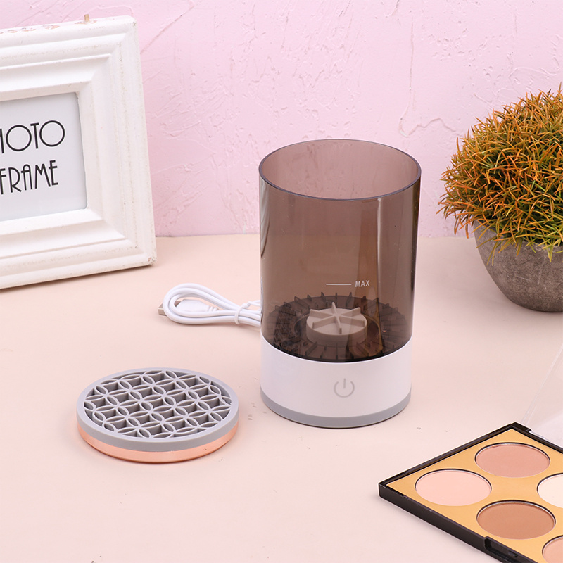 Removable cleaning cup lid and brush drying-rack components