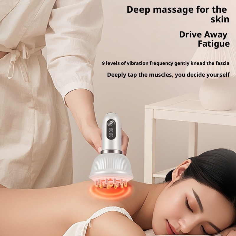 Person using the Meridian massager for deep muscle massage