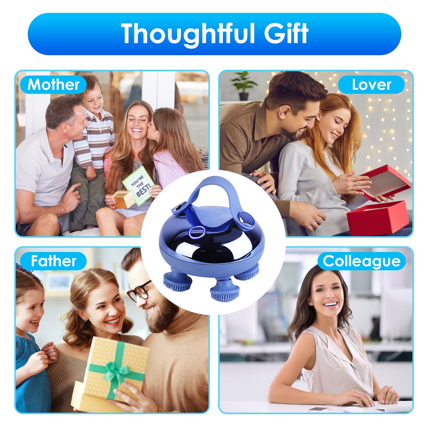 Electric scalp massager gift ideas for family and friends