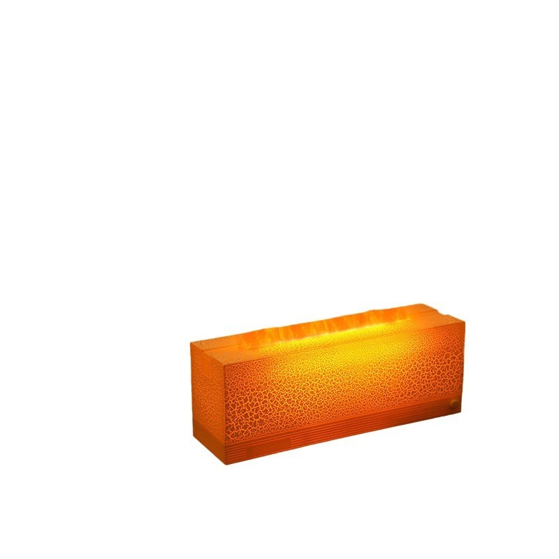 Crackle black fireplace aroma diffuser with warm flame effect