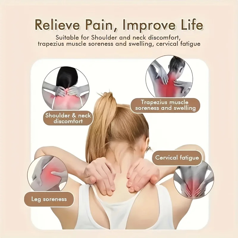 Shiatsu massager target areas for neck shoulder back and legs