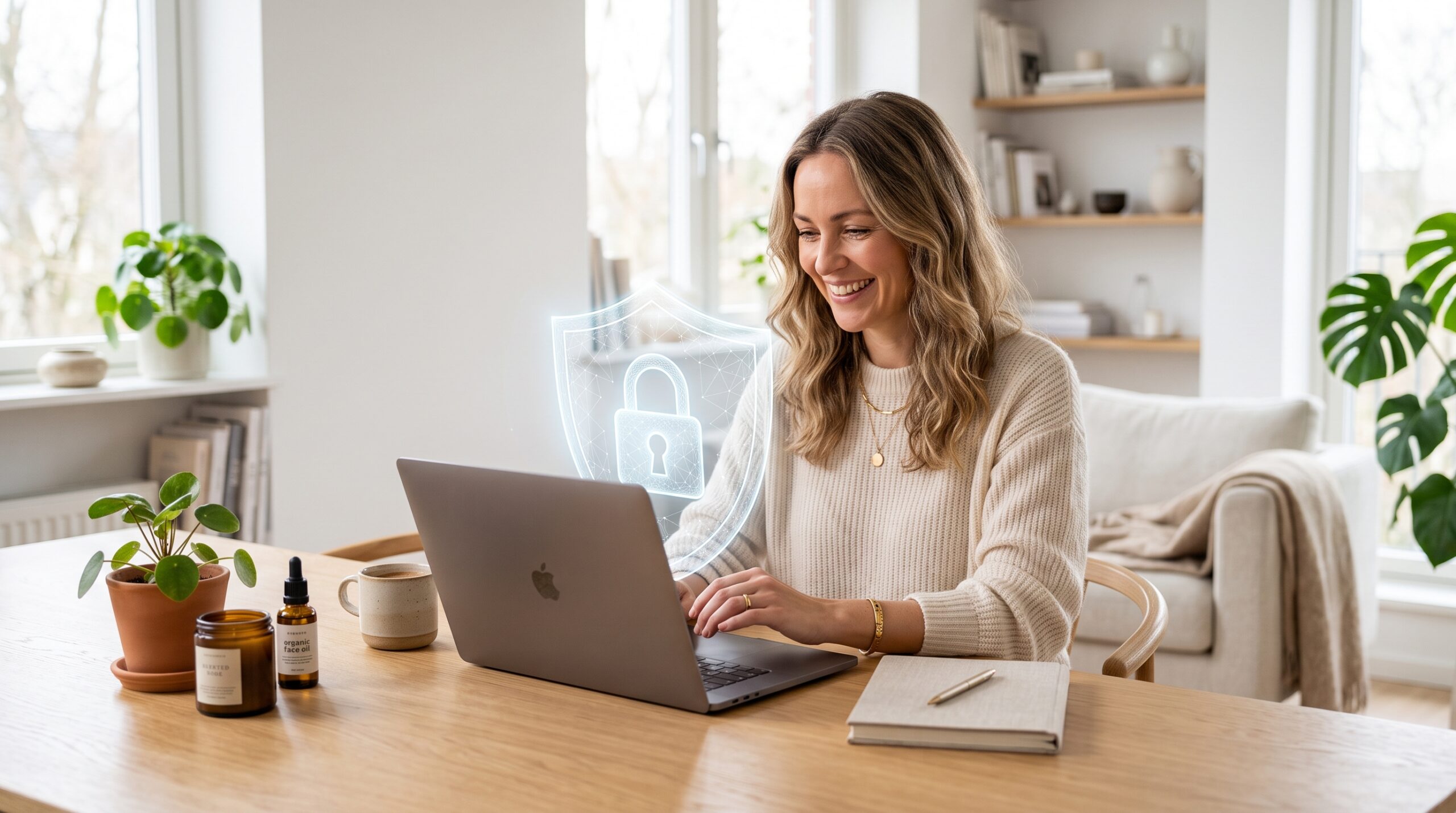 woman shopping online on laptop 202607081444 woman shopping securely online on laptop